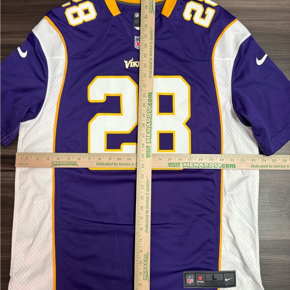 Nike Minnesota Vikings Adrian Peterson NFL On Field Home Game Jersey Men’s Large - Picture 5 of 7